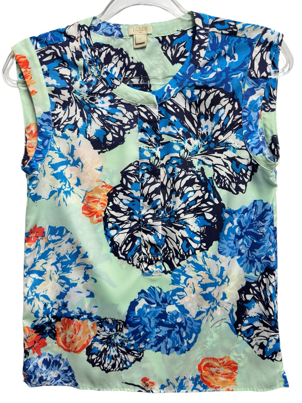 Tuxedo Silky Knit Coral Reef Floral Bloom Camisole Tank Top Blouse